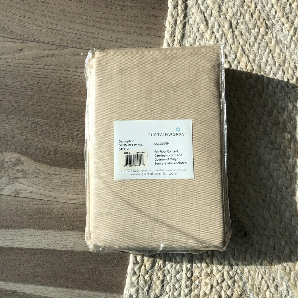 NWOT 54" x 120" Sailcloth Grommet Curtain Panels